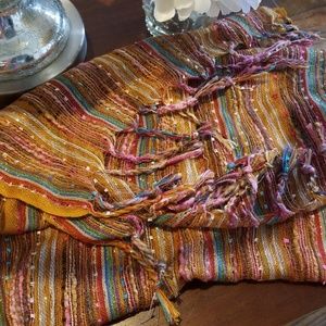 SOLD Beautiful multicolored handmade scarf